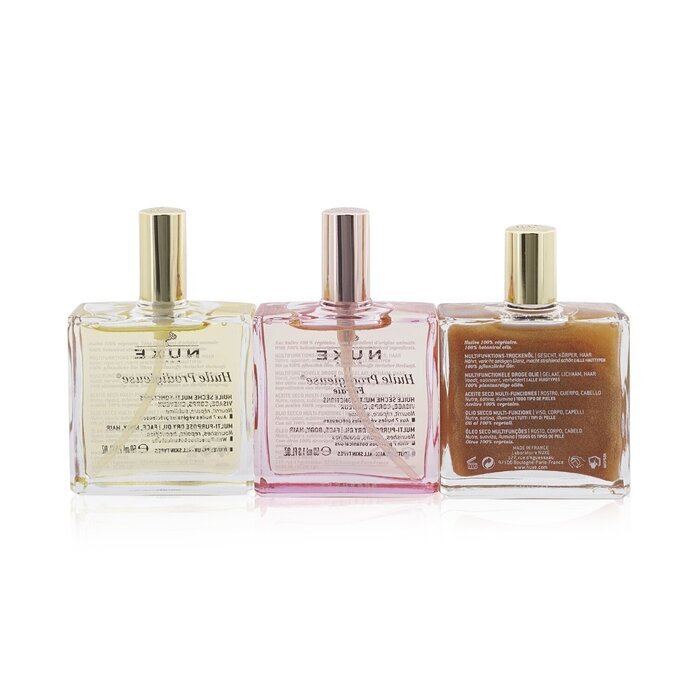 Nuxe Huile Prodigieuse Collection: Huile Prodigieuse Dry Oil 50ml + Huile Prodigieuse Florale Dry Oil 50ml + Huile Prodigieuse Or Dry Oil 50ml 3x 50ml/1.6oz