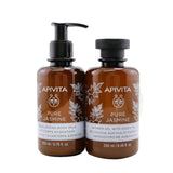 Apivita Relaxing Treats Euphoria & Softness Set: Pure Jasmine Shower Gel 250ml+ Pure Jasmine Moisturizing Body Milk 200ml  2pcs