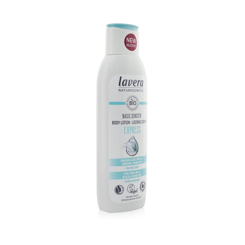 Lavera Basis Sensitiv Express Body Lotion With Orgnic Aloe Vera & Organic Jojoba Oil - For Normal Skin  250ml/8.7oz