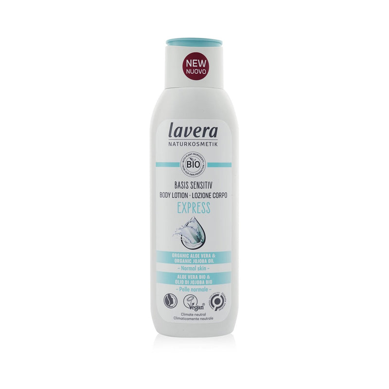 Lavera Basis Sensitiv Express Body Lotion With Orgnic Aloe Vera & Organic Jojoba Oil - For Normal Skin  250ml/8.7oz