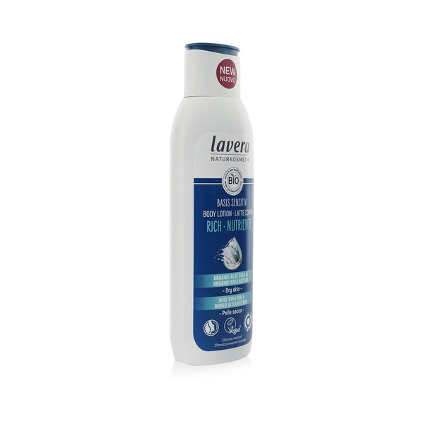 Lavera Basis Sensitiv Rich Body Lotion With Organic Aloe Vera & Organic Shea Butter - For Dry Skin  250ml/8.7oz