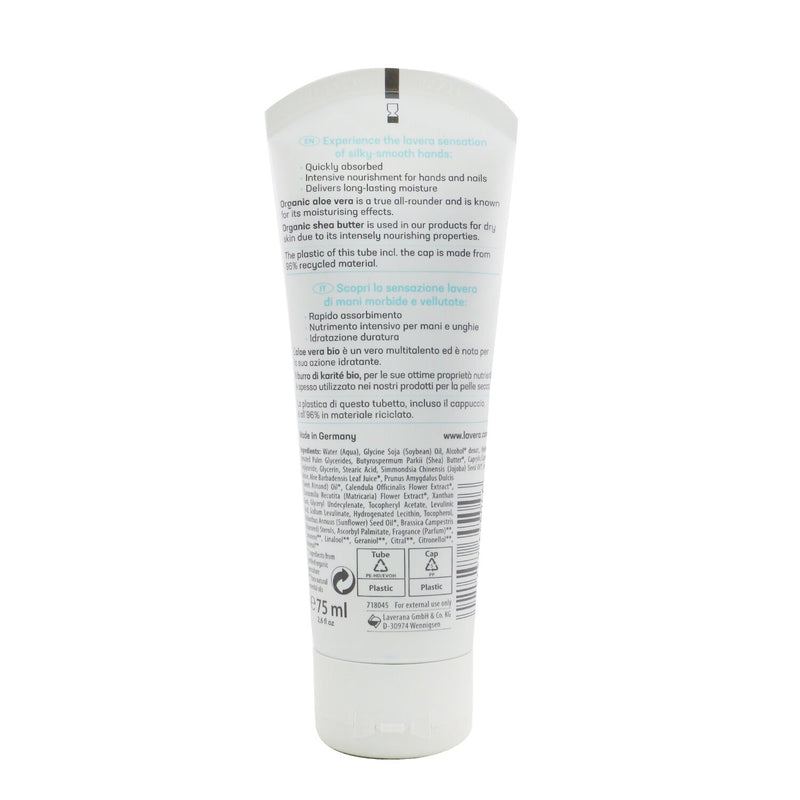 Lavera Basis Sensitiv Hand Cream With Organic Aloe Vera & Organic Shea Butter - For Normal To Dry Skin  75ml/2.6oz