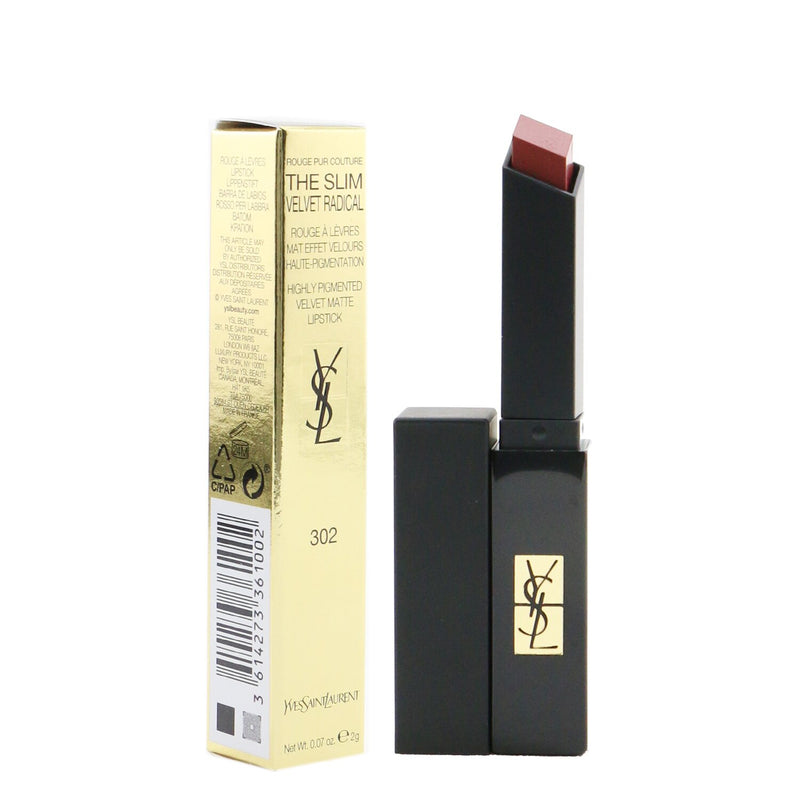 Yves Saint Laurent Rouge Pur Couture The Slim Velvet Radical Matte Lipstick - # 302 Brown No Way Back  2g/0.07oz