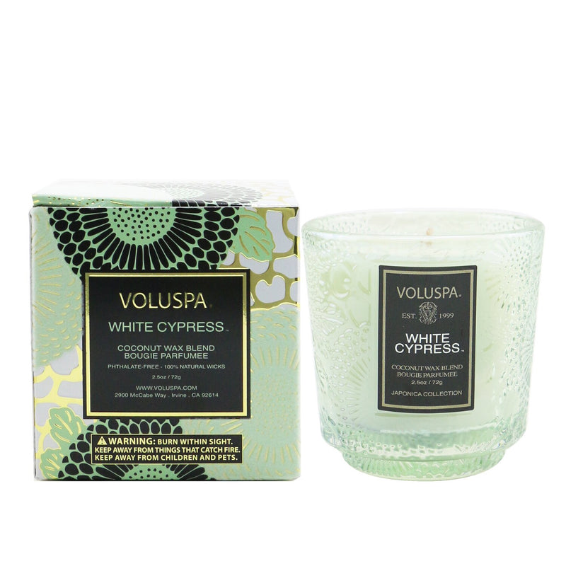 Voluspa Petite Pedestal Candle - White Cypress  72g/2.5oz