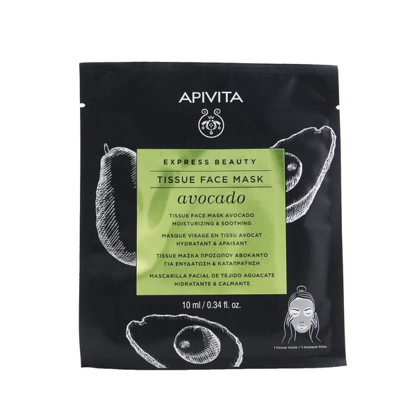 Apivita Express Beauty Tissue Face Mask with Avocado (Moisturizing & Soothing) - Exp. Date: 06/2022  6x10ml/0.34oz