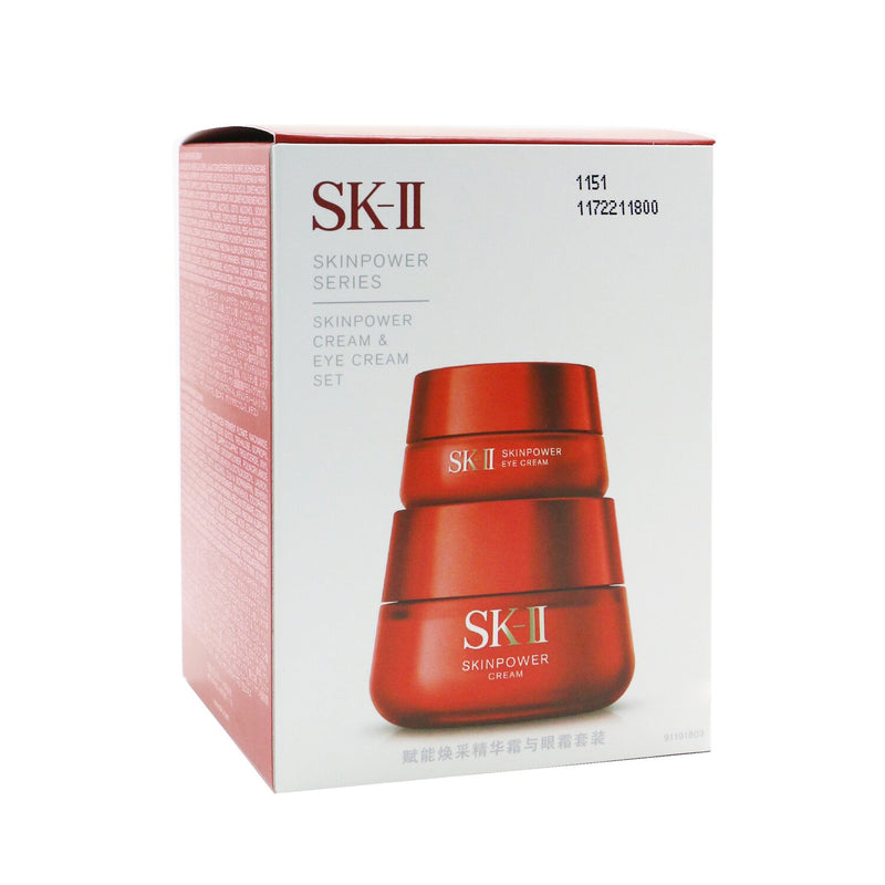 SK II Skinpower Series Set: Skinpower Cream 80g + Skinpower Eye Cream 15g  2pcs