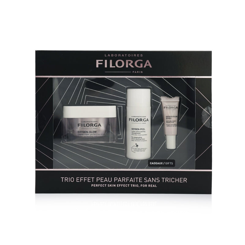 Filorga Perfect Skin Effect Trio, For Real Set: Oxygen Glow Cream 50ml + Oxygen-Peel Lotion 50ml + Oxygen-Glow Eye 4ml  3pcs