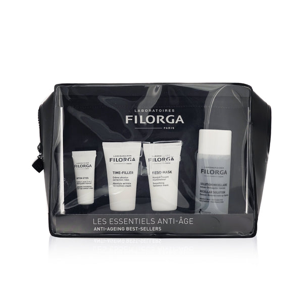 Filorga Anti-Ageing Best-Sellers Set: Micellar Solution 50ml + Time-Filler 15ml + Meso-Mask 15ml + Optim-Eyes 4ml  4pcs