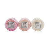 Voluspa Macaron Candle Coffret: Rose Petal Ice Cream, Rose Otto, Rose Colored Glasses  3x5.1g/1.8oz