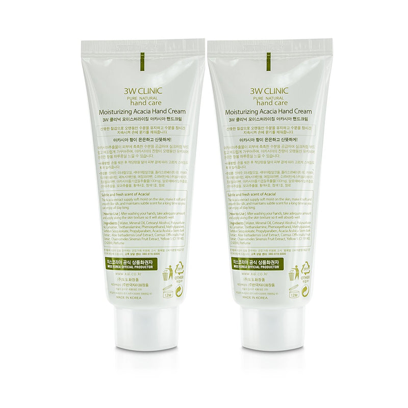 3W Clinic Hand Cream Duo Pack - Acacia  2x100ml/3.38oz