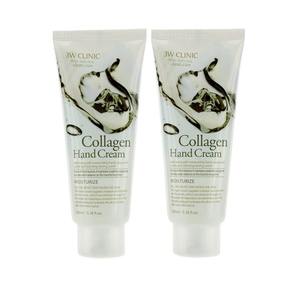 3W Clinic Hand Cream Duo Pack - Collagen  2x100ml/3.38oz