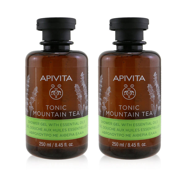 Apivita Tonic Mountain Tea Shower Gel With Essential Oils Duo Pack  2x250ml/8.45oz