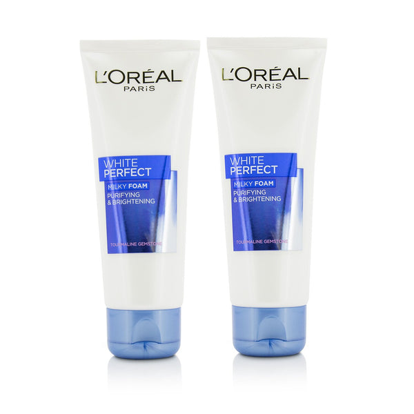 L'Oreal Dermo-Expertise White Perfect Purifies & Brightness Milky Foam Duo Pack  2x100ml/3.3oz