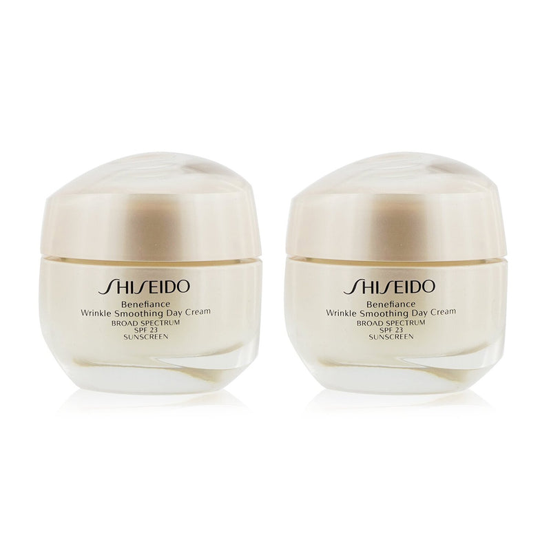 Shiseido Benefiance Wrinkle Smoothing Day Cream SPF 23 Duo Pack (Unboxed)  2x50ml/1.8oz
