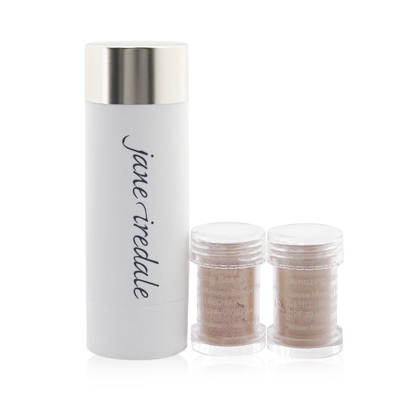 Jane Iredale Amazing Base Loose Mineral Powder SPF 20 Refillable Brush (1x Brush, 2x Refills) - Honey Bronze  2x2.5g/0.09oz