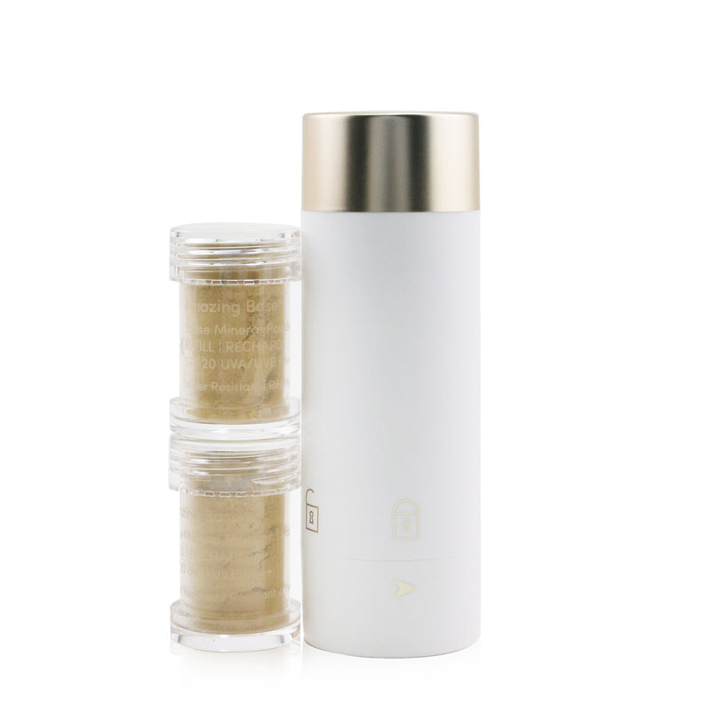 Jane Iredale Amazing Base Loose Mineral Powder SPF 20 Refillable Brush (1x Brush, 2x Refills) - Latte  2x2.5g/0.09oz