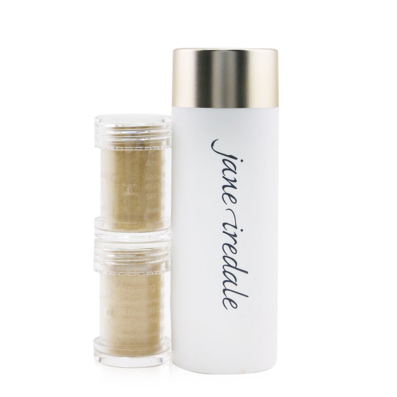 Jane Iredale Amazing Base Loose Mineral Powder SPF 20 Refillable Brush (1x Brush, 2x Refills) - Latte  2x2.5g/0.09oz