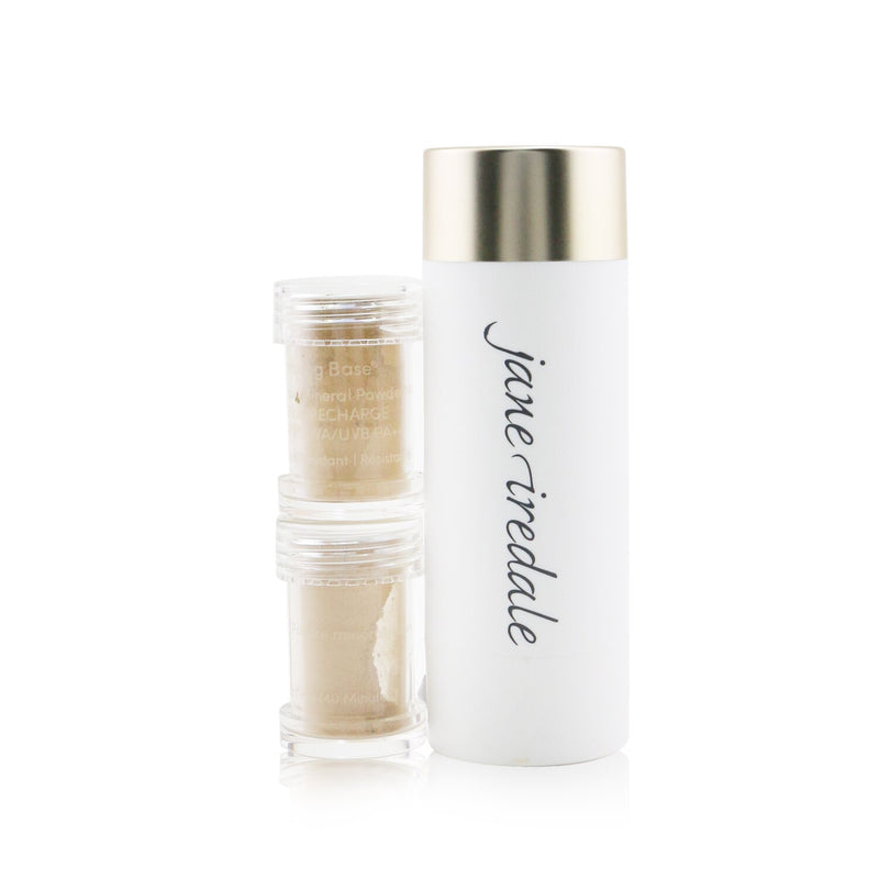 Jane Iredale Amazing Base Loose Mineral Powder SPF 20 Refillable Brush (1x Brush, 2x Refills) - Latte  2x2.5g/0.09oz