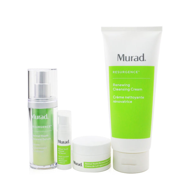 Murad Murad Skin Clinic - Revitalize With Murad Set: Renewal Cleansing Cream 200ml + Retinol Youth Renewal Serum 30ml + Retinol Youth Renewal Eye Serum 5ml + Retinol Youth Renewal Night Cream 15ml  4pcs
