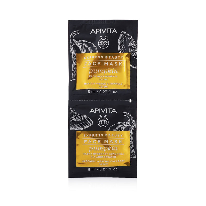 Apivita Express Beauty Face Mask with Pumpkin (Detox) - Unboxed  6x(2x8ml)