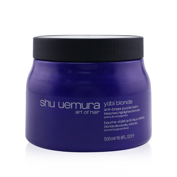 Shu Uemura Yubi Blonde Anti-Brass Purple Balm (Hair Mask) - Bleached, Highlighted Blondes (Salon size)  500ml/16.9oz