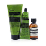 Aesop The Listener: Geranium Leaf Body Cleanser 100ml+ Geranium Leaf Body Scrub 180ml+ Geranium Leaf Body Balm 100ml  3pcs