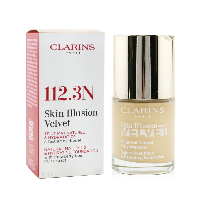 Clarins Skin Illusion Velvet Natural Matifying & Hydrating Foundation - # 112.3N Sandalwood  30ml/1oz