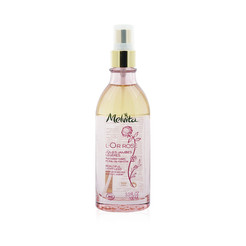 Melvita L'Or Rose Beautiful Light Legs With Pink Beries & Mint Water  100ml/3.3oz