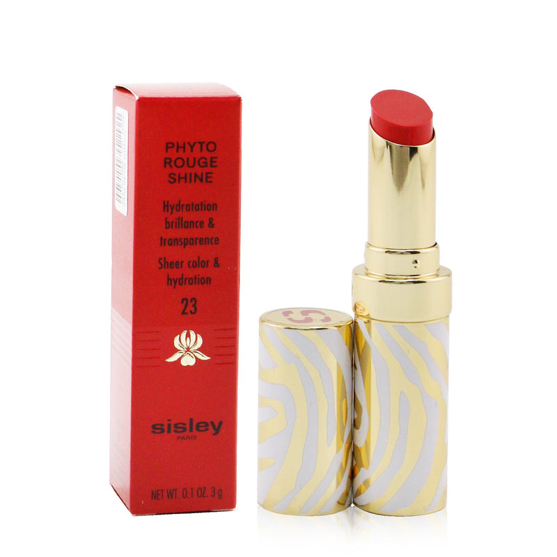 Sisley Phyto Rouge Shine Hydrating Glossy Lipstick - # 23 Sheer Flamingo  3g/0.1oz