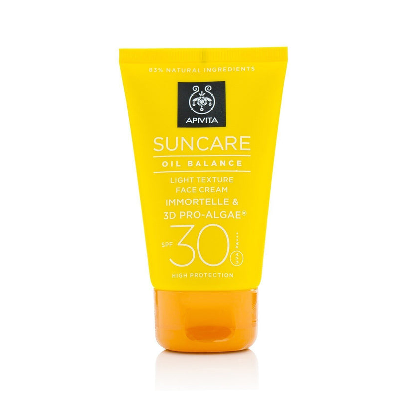 Apivita Suncare Oil Balance Light Texture Face Cream SPF 30 (Exp. Date: 11/2022)  50ml/1.7oz