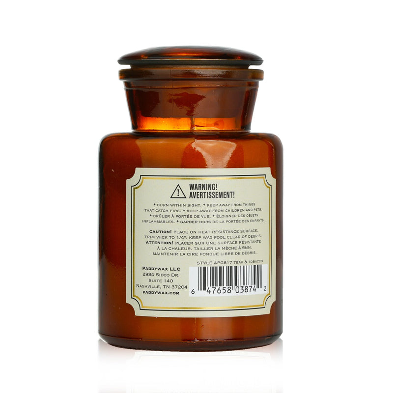 Paddywax Apothecary Candle - Teak & Tobacco  226g/8oz