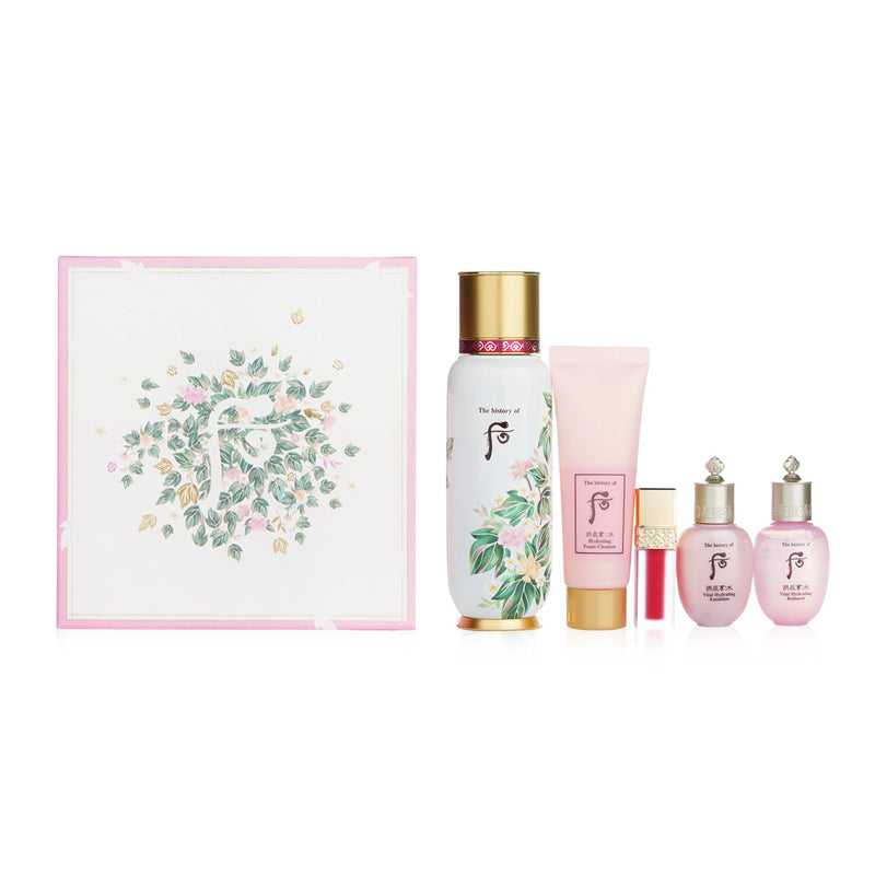 Whoo (The History Of Whoo) Bichup First Moisture Anti-Aging Essence Special Set: Essence 130ml+ Balancer 20ml+ Emulsion 20ml+ Cleanser 40ml+ Lip 2.1g  5pcs