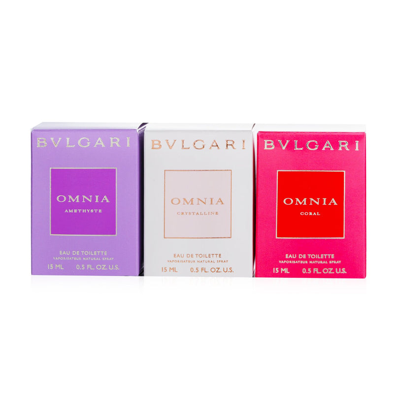 Bvlgari The Women?s Gift Collection (Omnia Crystalline + Omnia Coral + Omnia Amethyste)  3x15ml/0.5oz