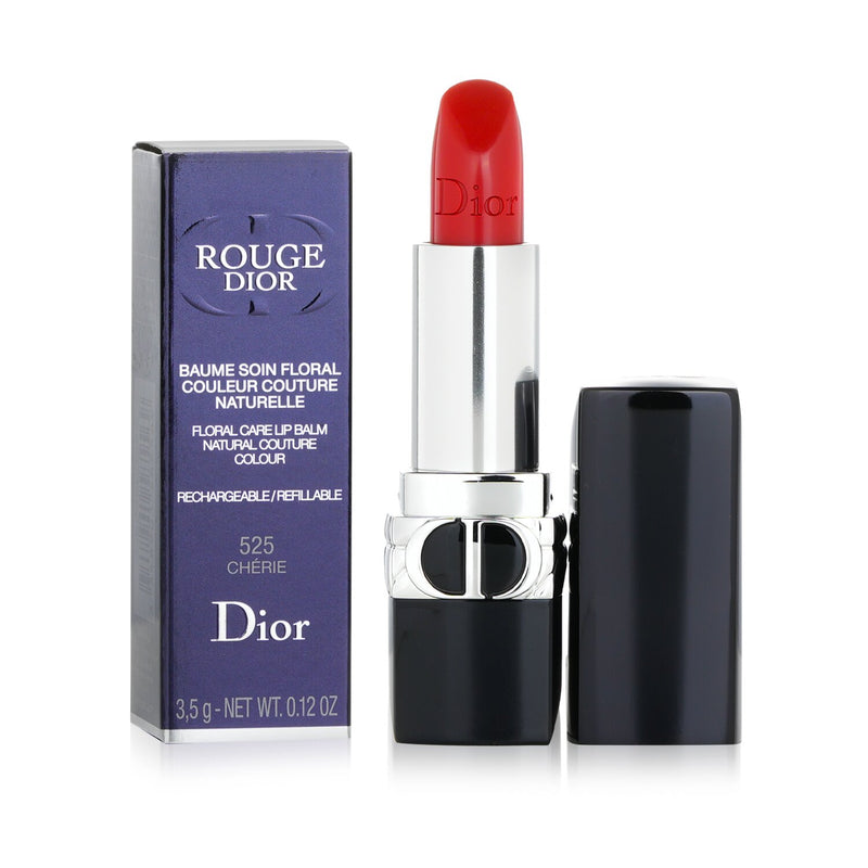 Christian Dior Rouge Dior Floral Care Refillable Lip Balm - # 525 Cherie (Satin Balm)  3.5g/0.12oz