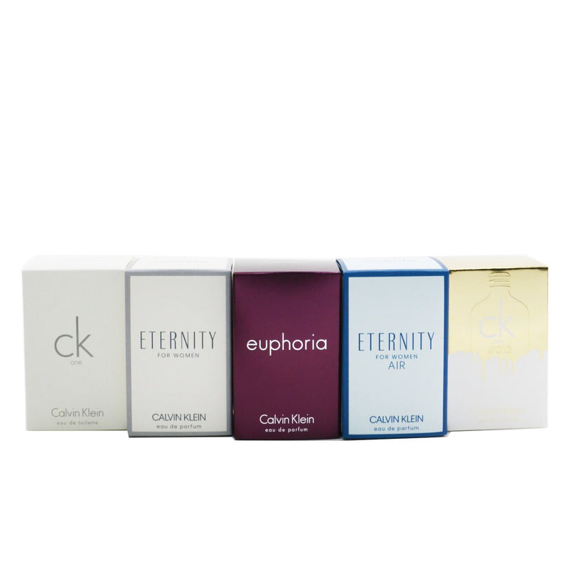 Calvin Klein Deluxe Travel Collection: CK One EDT 10ml+CK One Gold EDT 10ml+Eternity EDP 5ml+Eternity Air EDP 5ml+Euphoria EDP 4ml  5pcs