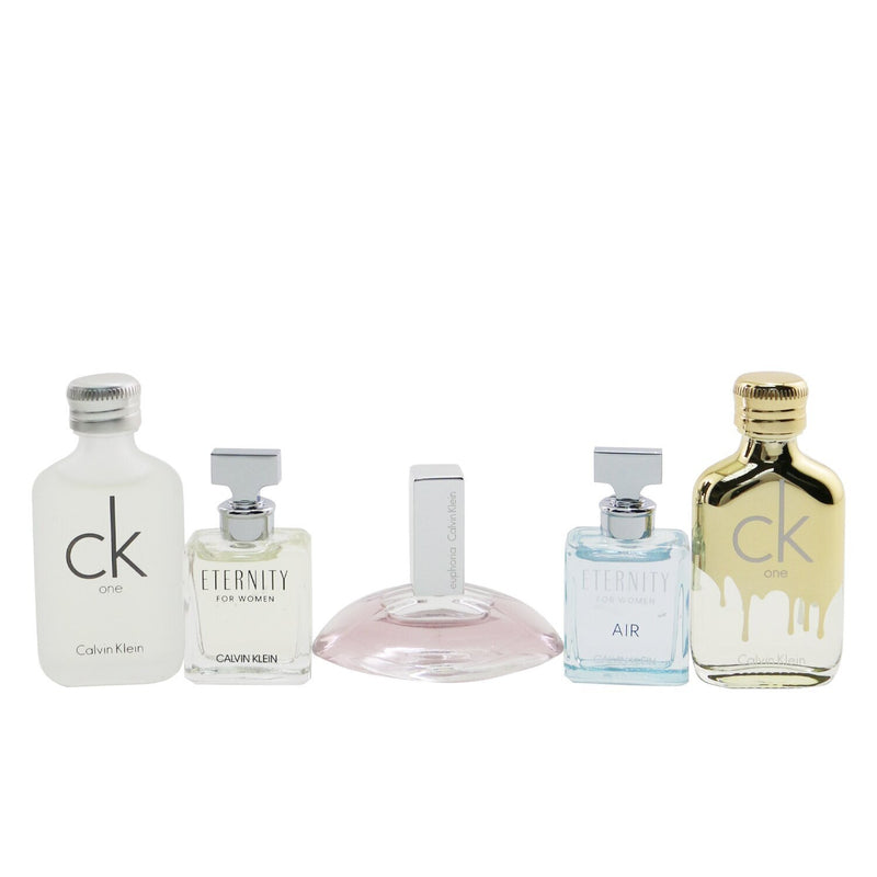 Calvin Klein Deluxe Travel Collection: CK One EDT 10ml+CK One Gold EDT 10ml+Eternity EDP 5ml+Eternity Air EDP 5ml+Euphoria EDP 4ml  5pcs