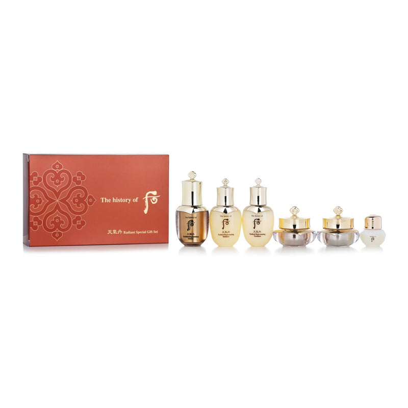 Whoo (The History Of Whoo) Cheongidan Radiant Special Gift Set: Balancer 25ml+ Emulsion 25ml+ Eye Cream 5ml+ Essence 8ml+ Cream 10ml+ Facial Oil 5ml  6pcs