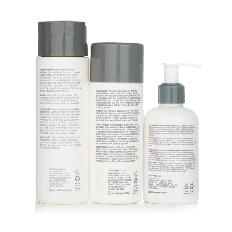 Dermalogica The Cleanse & Glow Set:  3pcs