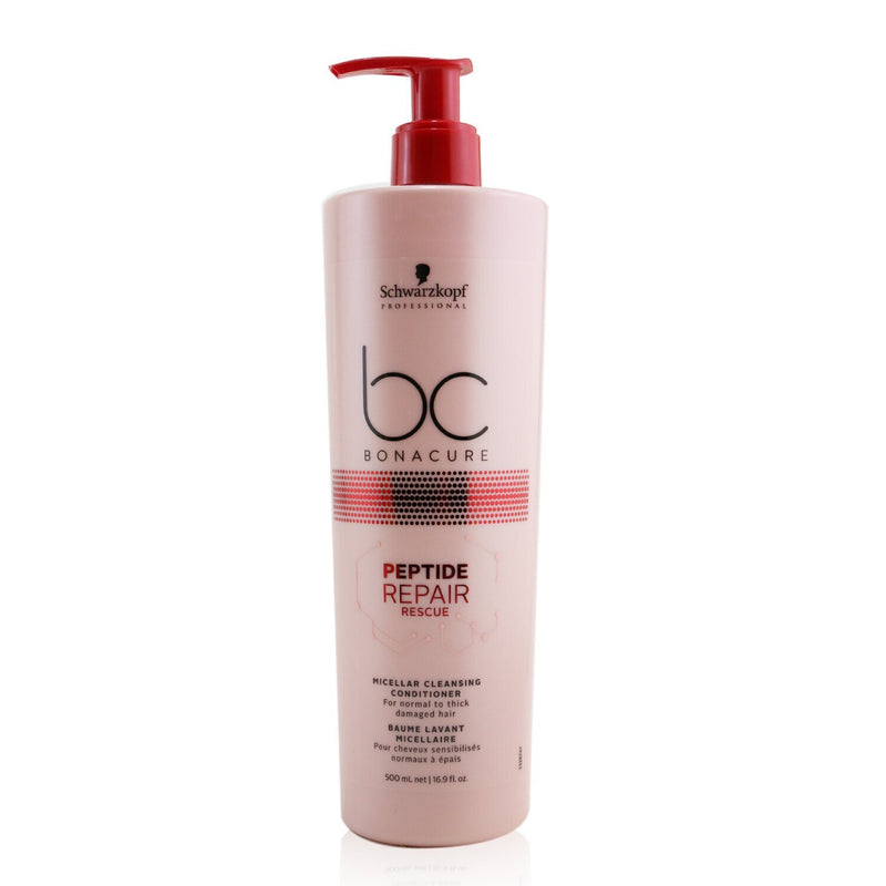 Schwarzkopf BC Bonacure Peptide Repair Rescue Micellar Cleansing Conditioner (For Normal to Thick Damaged Hair) (Exp. Date: 03/2023)  500ml/16.9oz