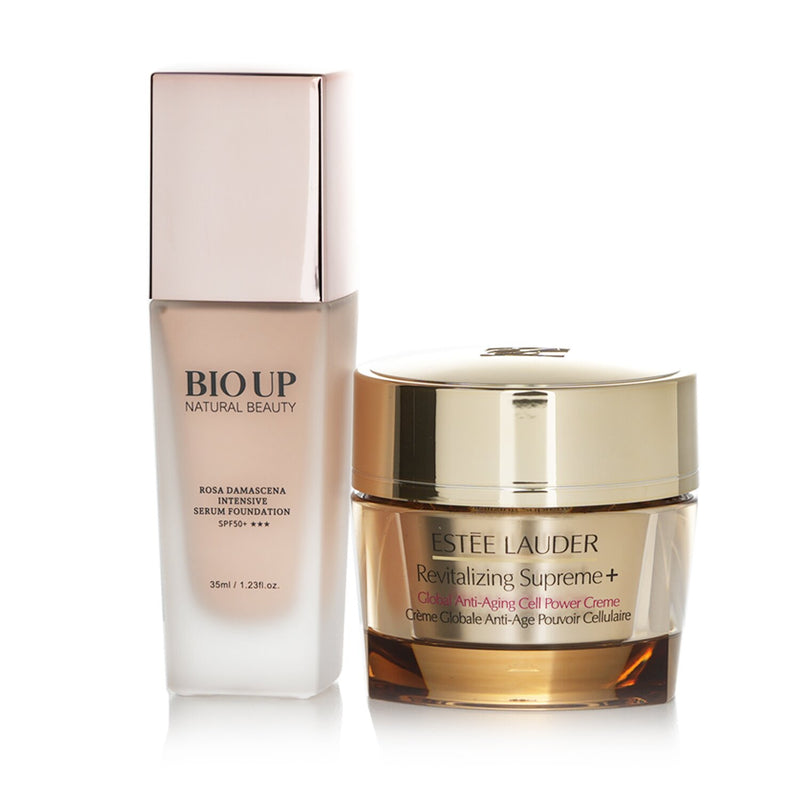 Estee Lauder Revitalizing Supreme + Global Anti-Aging Cell Power Creme 50ml (Free: Natural Beauty BIO UP Rose Collagen Foundation SPF50 35ml)  2pcs