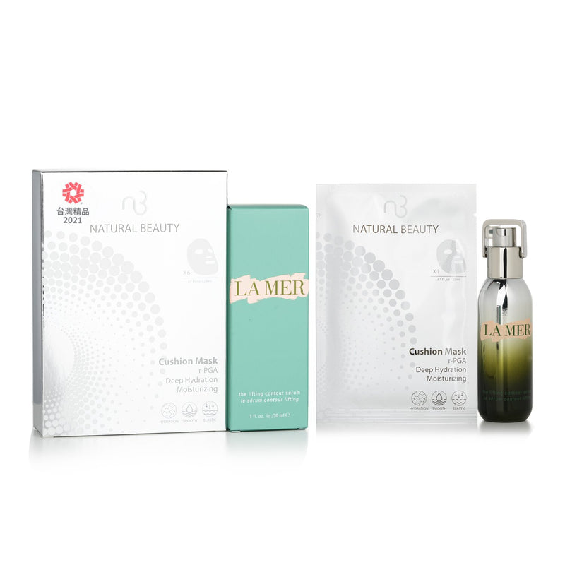 La Mer The Lifting Contour Serum 30ml (Free: Natural Beauty r-PGA Hydration Cushion Mask 6x20ml)  30ml+6x20ml