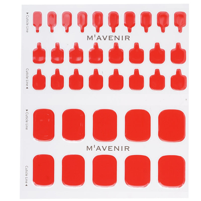 Mavenir Nail Sticker - # Red Sangria Pedi  36pcs