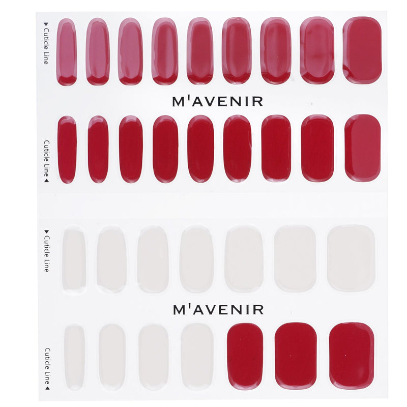 Mavenir Nail Sticker (Red) - # Burgundy Day Nail  32pcs