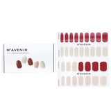 Mavenir Nail Sticker (Red) - # Burgundy Day Nail  32pcs