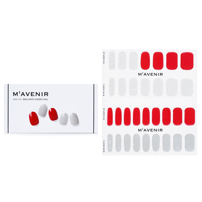 Mavenir Nail Sticker (Red) - # Burgundy Day Nail  32pcs