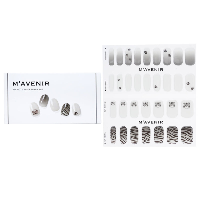 Mavenir Nail Sticker (Patterned) - # Wave Checkerboard Nail  32pcs