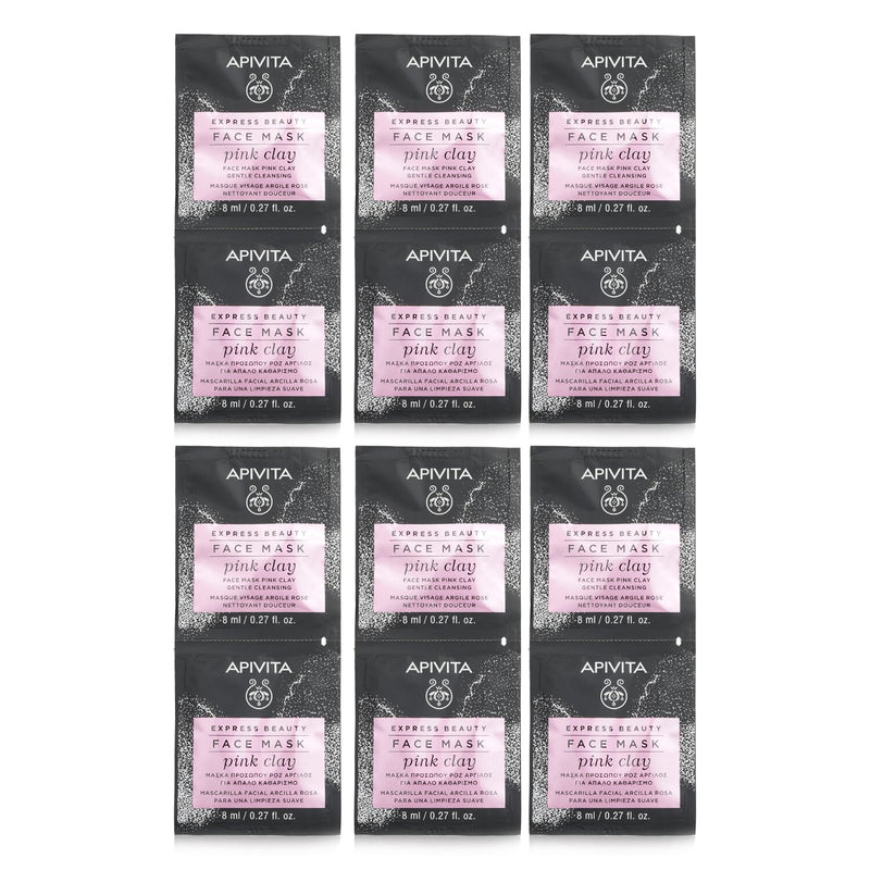 Apivita Express Beauty Face Mask with Pink Clay (Gentle Cleansing) (unboxed)  6x(2x8ml)