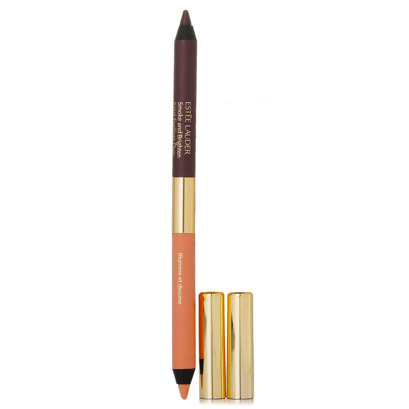 Estee Lauder Smoke & Brighten Kajal Eyeliner Duo - # 02 Bordeaux / 02 Ivory  5g/0.02oz