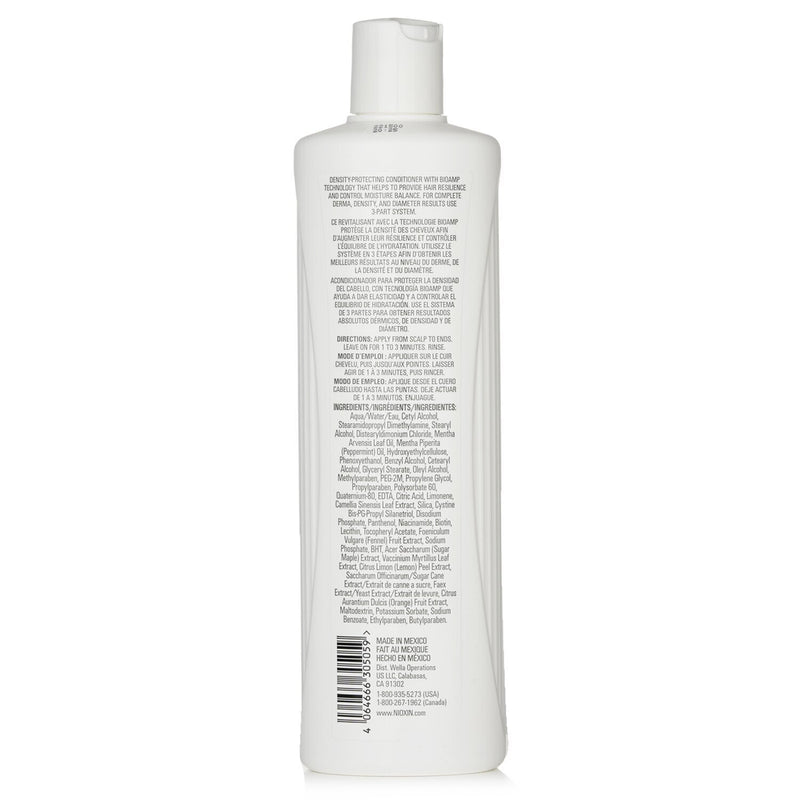 Nioxin Density System 3 Scalp Therapy Conditioner (Colored Hair, Light Thinning, Color Safe)  500ml/16.9oz