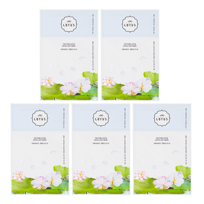 THE PURE LOTUS Lotus Leaf Mask - Soothing & Brightening  5pcs